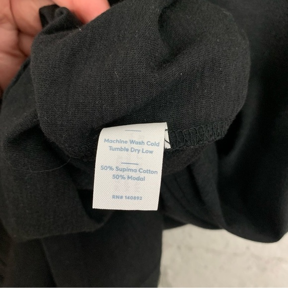 Marine Layer Classic Crew Neck Black Tee Supima Cotton Modal XL - Picture 9 of 10
